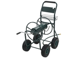 vidaXL Carrito de manguera para jardín conector de 1/2" acero 75 m