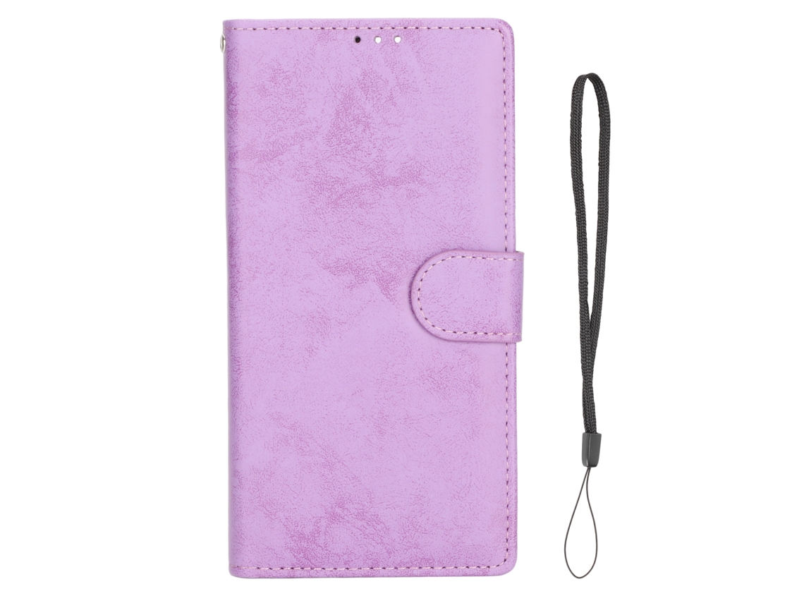 Capa De Telefone Protetora Carteira 2 Em 1 Flip Magnética Removível Para Galaxy S21 Ultra Roxa