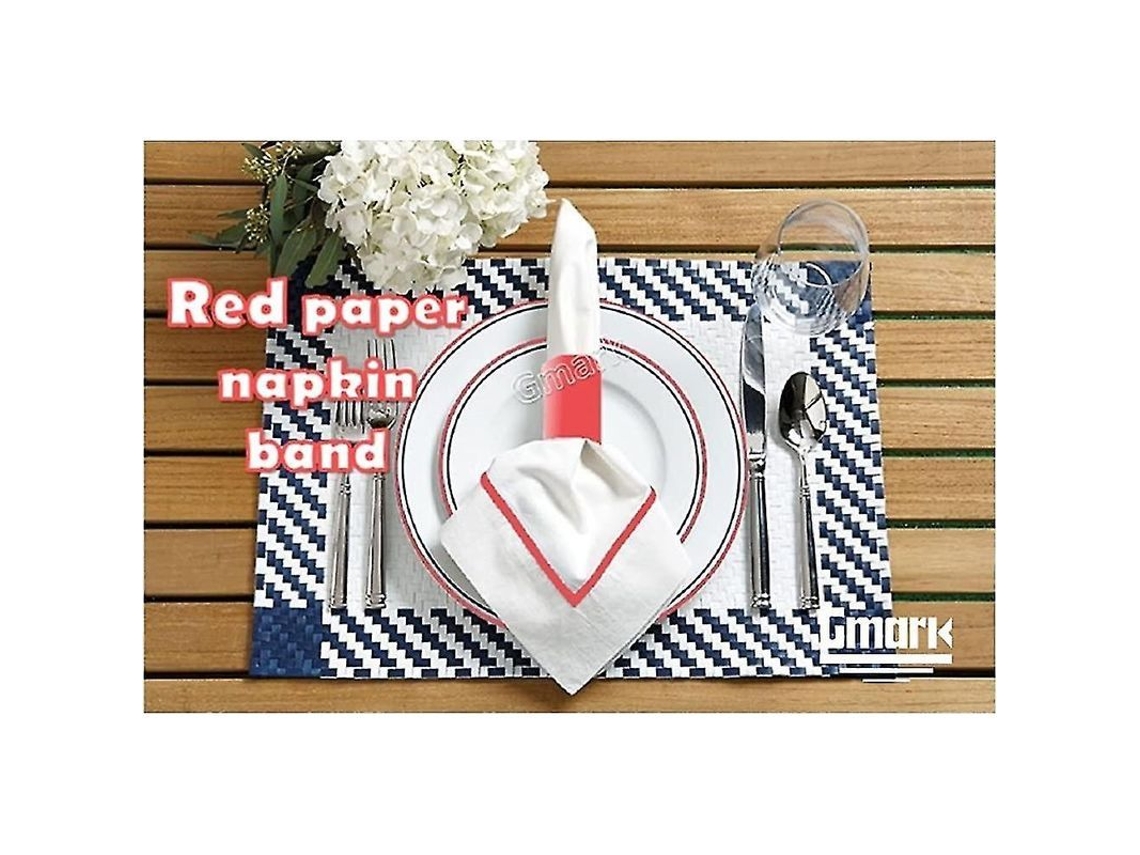 Anillos Autoadhesivos Para Servilletas De Papel, Negros, 4,25 X 1,5 Cm - Caja De 2500 Unidades