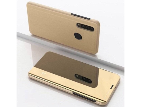 Carcasa Samsung Galaxy A50 LMOBILE Clear View Cover Dorado