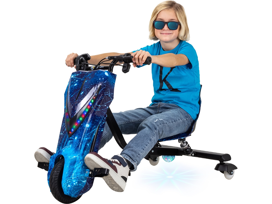Triciclo Eléctrico De Drift Para Niños, Patinete De Drift, Hasta 15 Km/h, Velocidad Regulable, Bocina, Ruedas De Drift Led De 360°