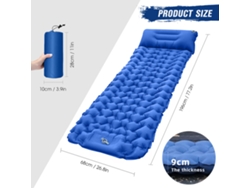 Colchón De Aire Portátil Ligero Con Almohada Para Acampar, Hacer Senderismo Y Nevera Portátil De Poliestireno Impermeable.