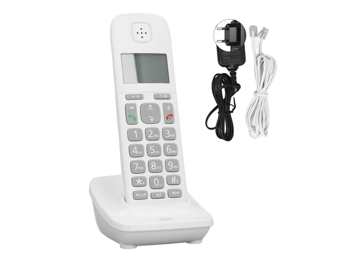 Teléfono Inalámbrico Con Pantalla Lcd De 1,6 Pulgadas, Capacidad Para Almacenar 40 Números, Desvío De Llamadas Para El Hogar, Hotel U Oficina, Enchufe Europeo.