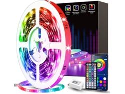 Luzes de Tira Led 15M 270Led Música Sincronização Luzes de Mudança de Cor com Controle Remoto Luz Rgb para Sala Festa em Casa GERTIZ