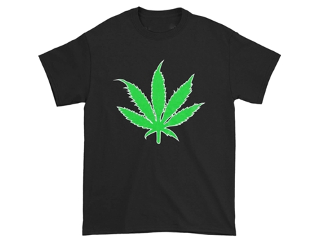 Camiseta ROCKINSTONE hoja de marihuana (XL)