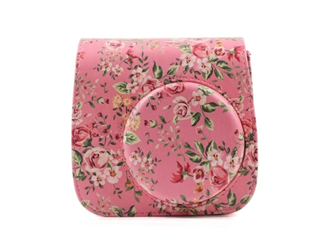 Bolsa SLOWMOOSE para Cámara Fujifilm Instax Mini Rosado con Flor