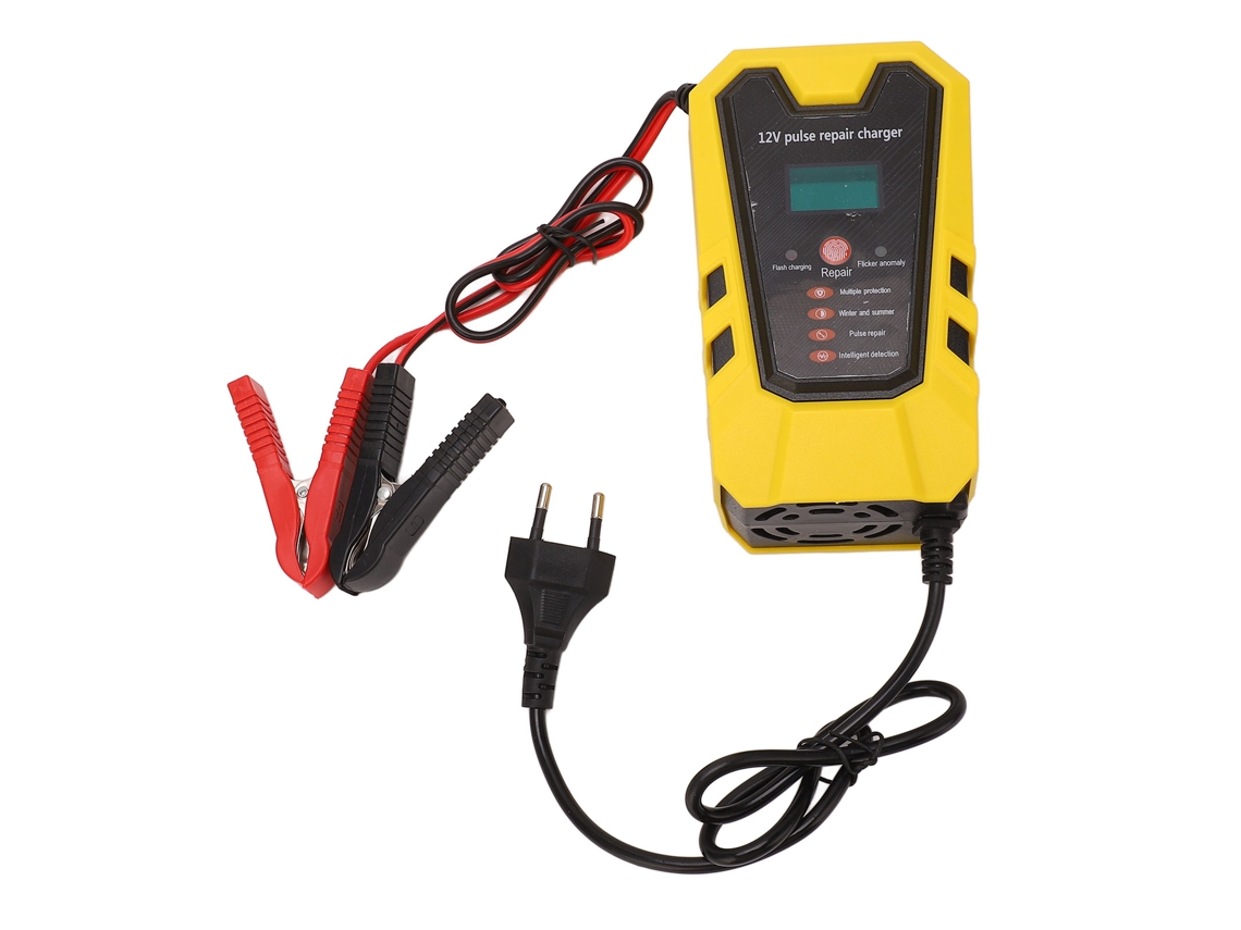 Cargador De Batería Inteligente Con Reparación Por Pulsos, Ajuste Automático, Pantalla Lcd, 110-240v Para Automóviles Y Motocicletas.