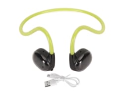 Fone De Ouvido Open Ear Bluetooth 5.3 Sem Fio Cancelamento De Ruído Ipx4 À Prova D'água Verde Para Corrida