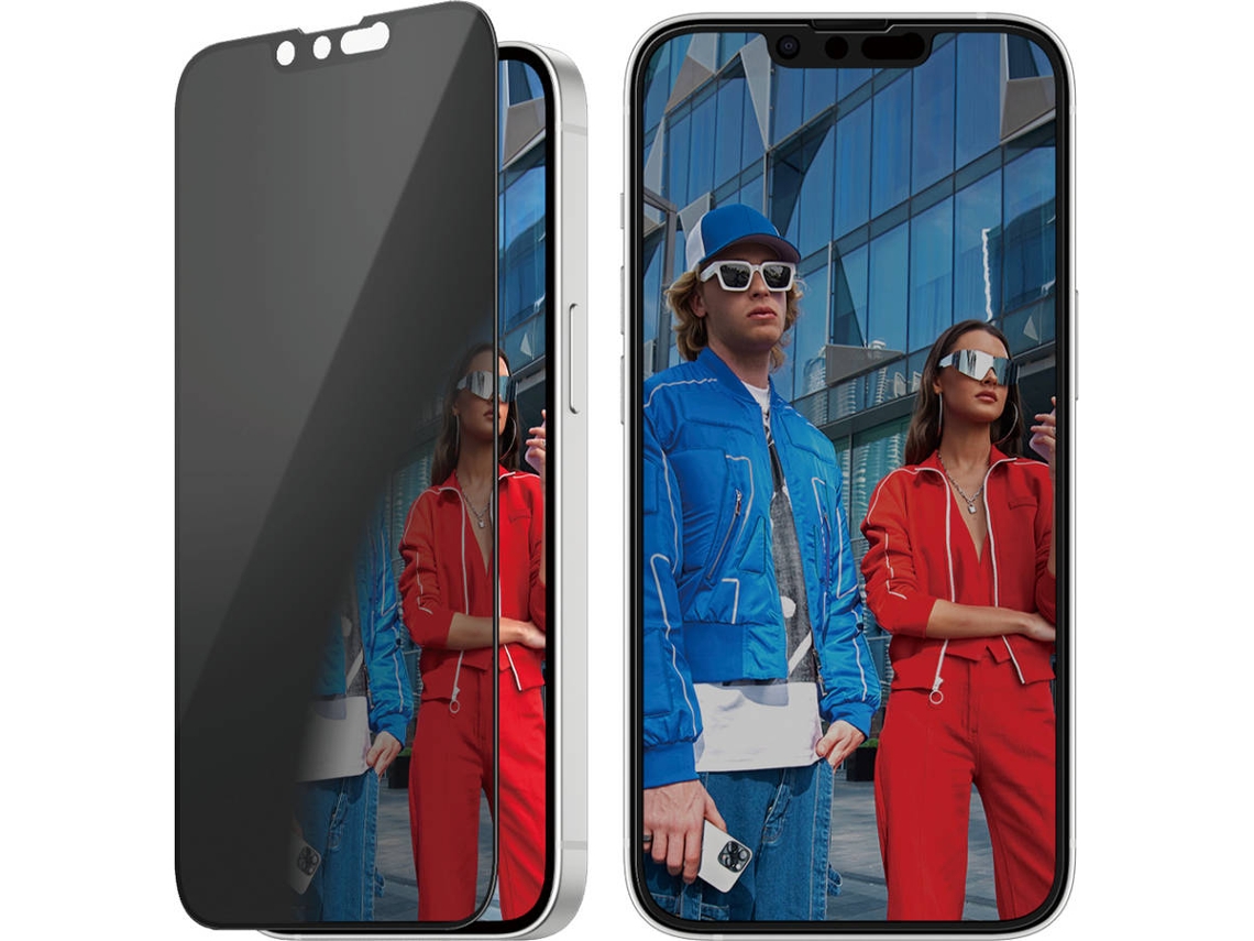 Protector de pantalla de privacidad PANZERGLASS para iPhone 17e/ 16e / 14 / 13 / 13 Pro (ajuste ultra ancho con alineador)