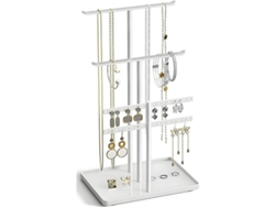 Organizador de joyas, soporte de 32 cm de altura, 4 estantes, resistente y duradero, ideal para guardar collares y perfumes, a base de agua - STELASPLEN