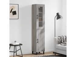 Aparador Alto Madera Contrachapada Gris Sonoma 34,5x34x180 Cm