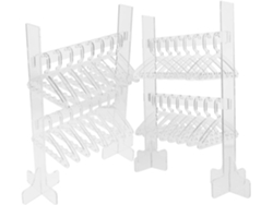 Soporte Expositor De Joyería De Doble Nivel De Acrílico Transparente