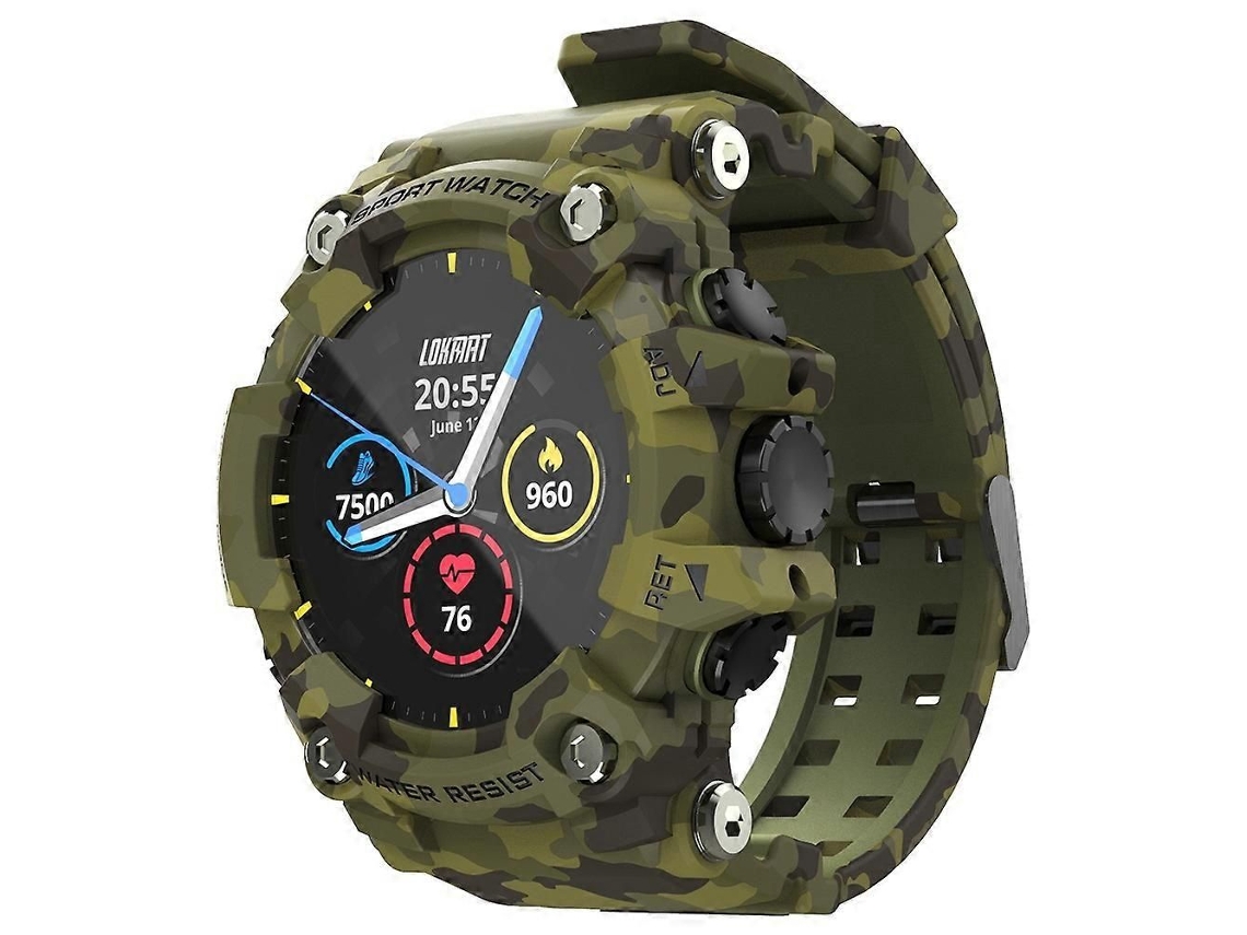 Reloj inteligente Lokmat Attack con pantalla LCD TFT de 1,28 pulgadas, monitor de sueño/frecuencia cardíaca y soporte para GOKOCO.