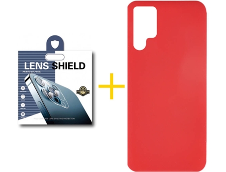 Carcasa + 1 Protector de Cámara para Samsung Galaxy S22 Ultra 5G SKYHE Rojo