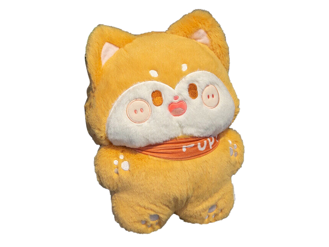 Peluche de perro de dibujos animados, portátil, lindo y suave para niños.