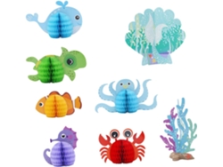 Temáticas 8 Mesa Animales Marinos Cumpleaños Fiestas Decoraciones Para Náuticas De Piezas, Centros