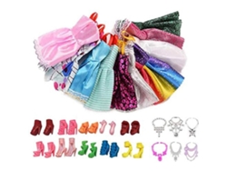 Conjunto De Ropa De Fiesta Para Muñecas, Accesorios Suaves Para Niñas De 29-30 Cm Con Sujetador, Zapatos Y Collares.