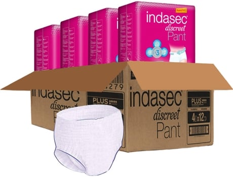 Pañales INDASEC M (Pack 4x12Un)