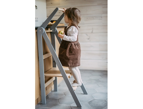Torre de aprendizaje plegable Montessori LEG&GO Gris