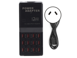 Estación De Carga Rápida Usb De 12 Puertos Hub Para Cargador De Teléfonos Móviles Y Tabletas