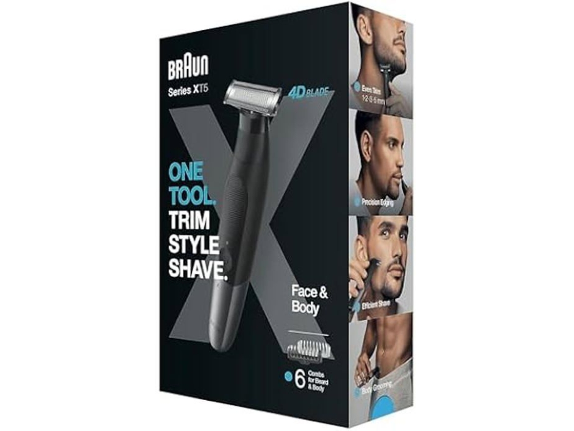 Recortadora De Barba Braun Xt5200 Cuchilla 4d Skinshield Impermeable Y Sin Cable