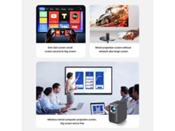 Proyector portátil (compatible con keystone, enfoque automático)