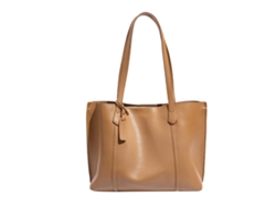 Bolso De Hombro Grande Para Mujer, De Piel Sintética, Estilo Casual, Con Capacidad Suficiente, Color Caqui.