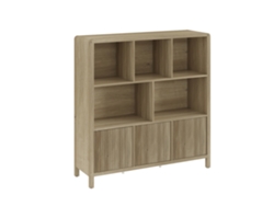 Cómoda de 3 puertas Lukkodso 102 x 98 x 30 cm Roble claro medio pt.casa