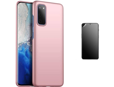 Kit Carcasa Y Protector Samsung S20 Ultimatte Turtleshell Rosa