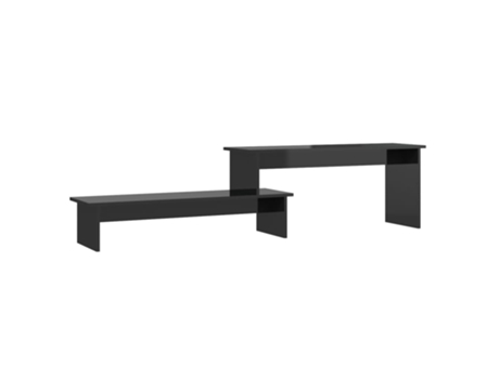 Maison Exclusive - Mueble para TV madera contrachapada negro brillante 180x30x43cm