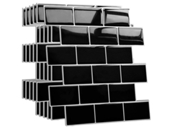 Paquete De 5 Adhesivos De Cocina Credence, Adhesivos Gruesos Para Cocina, Baño Y Salpicaderos, Color Negro.