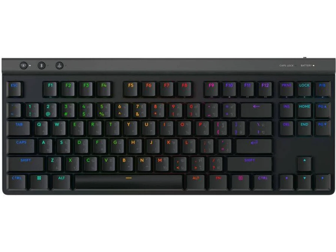 Teclado mecánico LOGITECH G515 Lightspeed TKL (inalámbrico - portugués - negro)