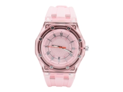 Reloj Deportivo Infantil, Resistente Al Agua, Luminoso, De Cuarzo, Con Correa De Caucho Rosa.