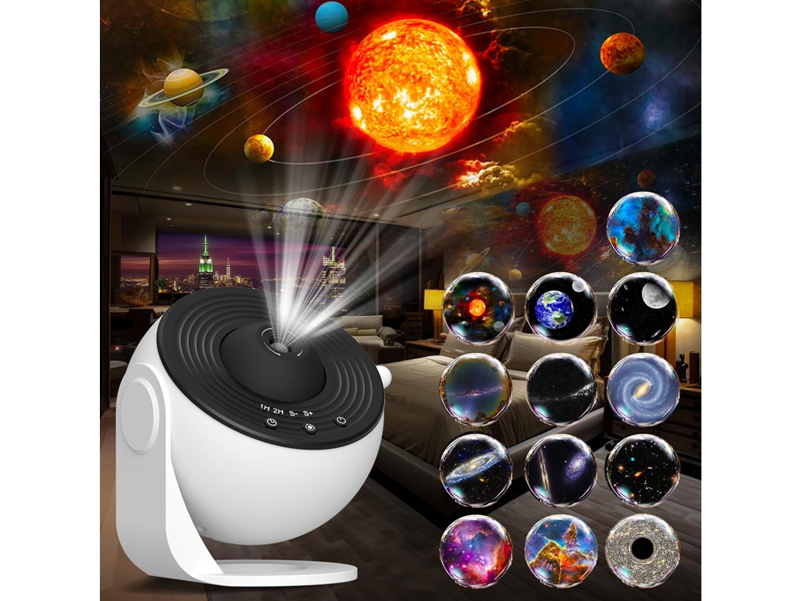 Proyector De Estrellas Galaxy 13en1, Planetario Hd, Luz Giratoria 360° Con Timer – Decoración Habitación