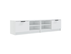 Estantería/Muebles de TV 2 piezas 80x35x36,5 cm Madera Blanca Brillante