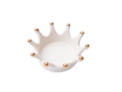 Porta Anillos Corona Cerámica De Alta Calidad Para Joyería Y Llaveros Regalo Elegante