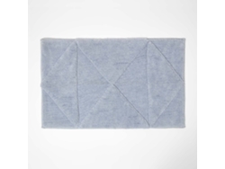 Homescapes Blue Bath Mat Tufted Geometric Design, 50 X 80 Cm