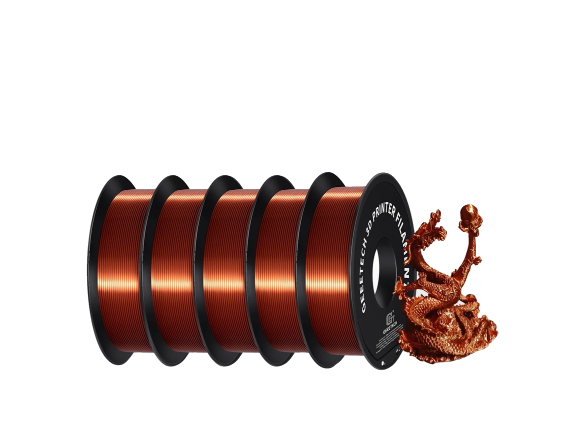 Filamento Pla Seda 3D, 1 Kg, Material Biodegradable, Cor De Cobre Oem