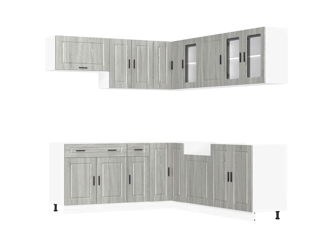 Juego de 11 gabinetes de cocina Sonoma Grey EXCLUSIVO DE MAISON