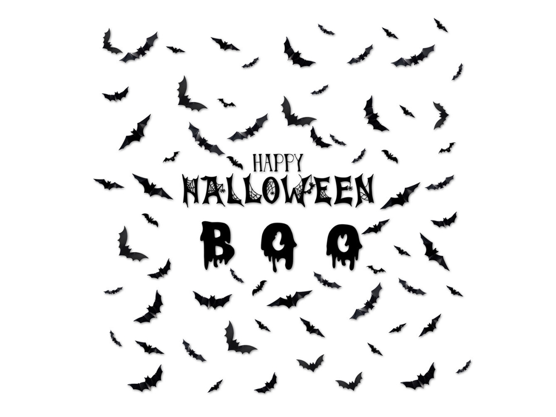 Pegatinas De Murciélagos 3d Aterradoras Para Decoración De Halloween, Bricolaje, Pared, Hogar, Artículos Para Fiestas