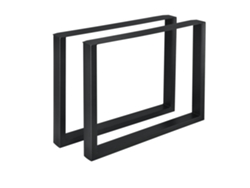 Juego de 2 Patas de Mesa [EN.CASA] Makers (Acero - 90 x 72 cm - Negro)