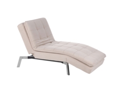 Chaise longue BELIANI Loiret de Terciopelo Beige 179x76x93