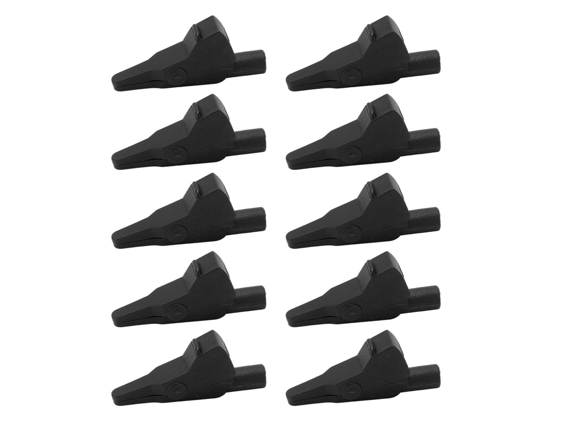 10 Piezas Pinza De Prueba Banana J.60032 Cerrada Con Jack 4mm Para Instrumentos Electrónicos Negro