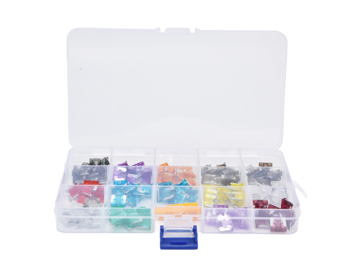 Kit De 140 Fusibles Para Automóvil Con Hoja De Aluminio, Mango Y Estuche De Almacenamiento.