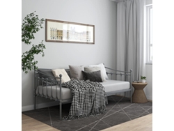 Estructura De Sofá Cama Sin Colchón Metal Gris 90x200 Cm
