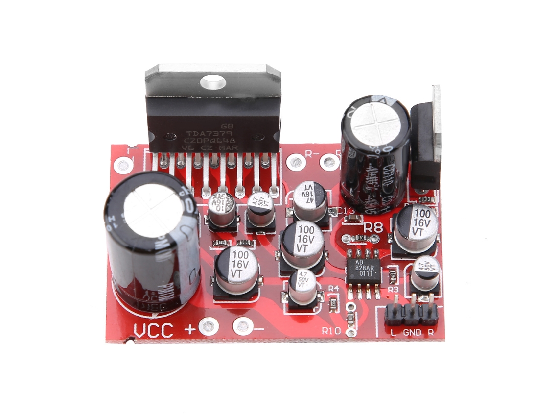 Placa De Amplificador Estéreo Tda7379 Y Placa De Preamp Ad828 Para Audio