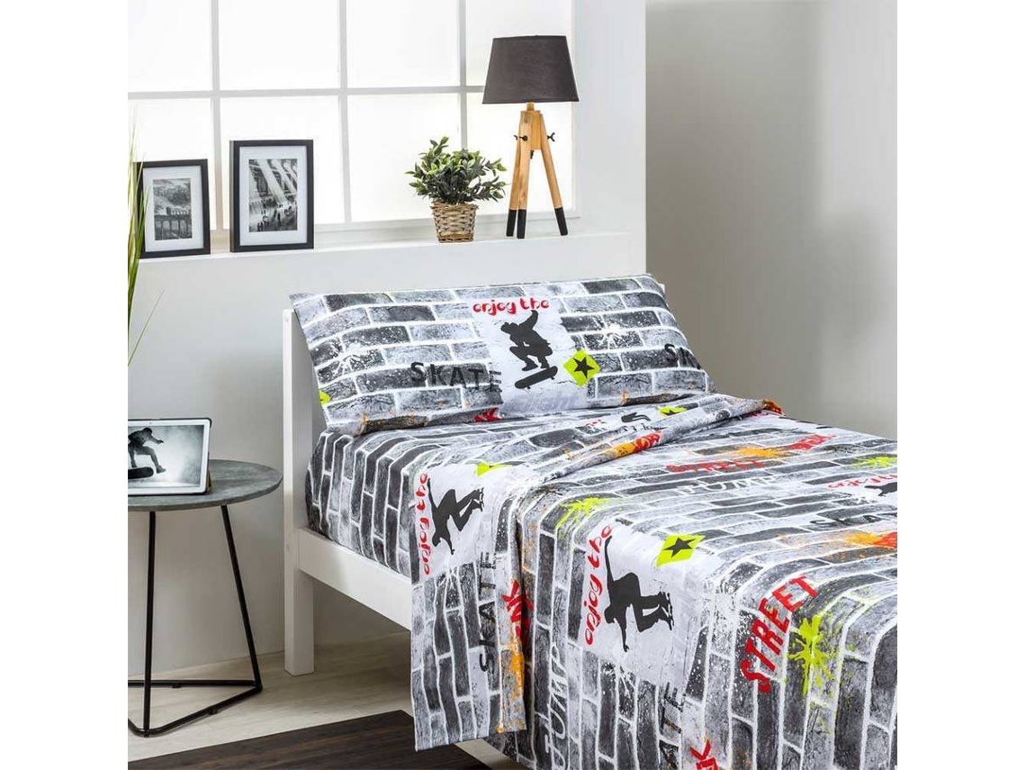 Juego de Sábanas COTTON ARTEAN Juvenil (Multicolor - Cama de 105 cm - Algodón, Poliéster)