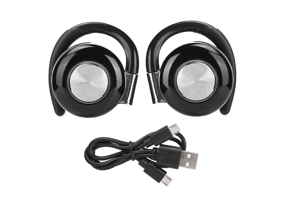 Auriculares Bluetooth 5.0 Tws Con Gancho Para La Oreja, Estéreo Inalámbrico, Batería De Larga Duración, Color Plata.