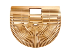 Bolso Vintage De Bambú, Tejido A Mano, Ecológico, Ideal Para La Playa, El Verano, Las Compras, Fiestas Y Viajes.
