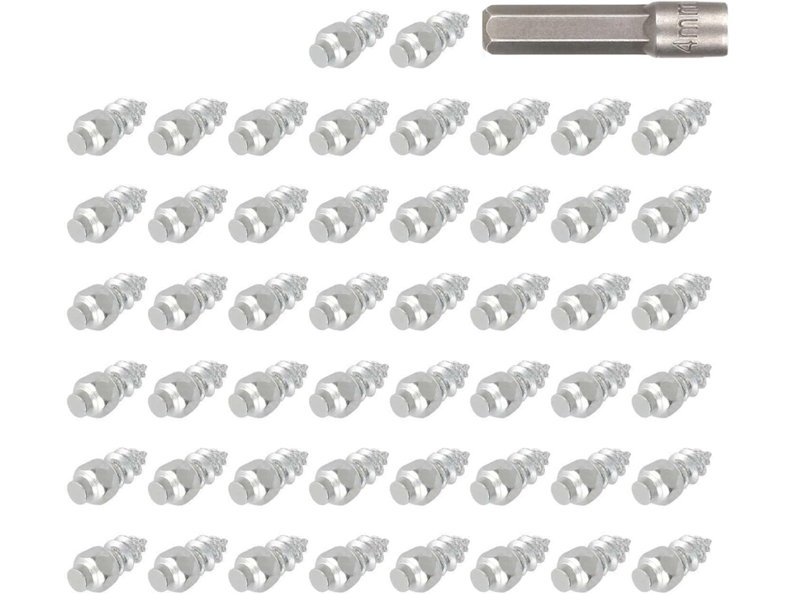 Paquete De 50 Tacos Antideslizantes De Acero Inoxidable Para Neumáticos De Bicicleta.
